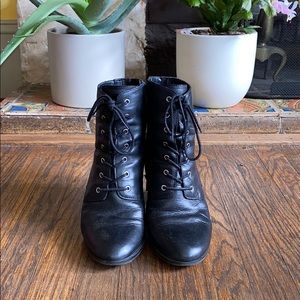 Aldo Ibauvia Leather Heel Lace Up Boot